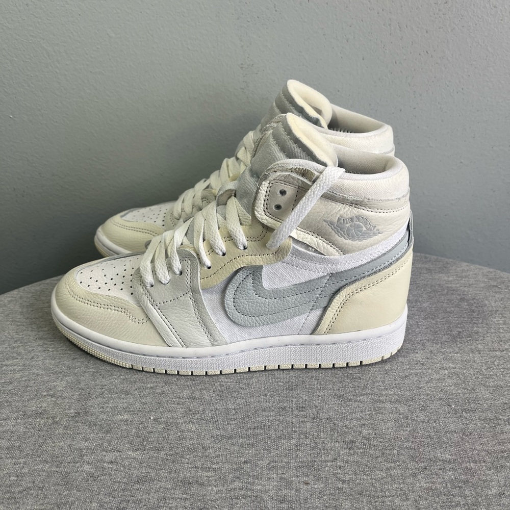 Nike Jordan 1 MM High White Pure Platinum Women's Shoe Size 6.5 FB9891-100​​ - Picture 4 of 11